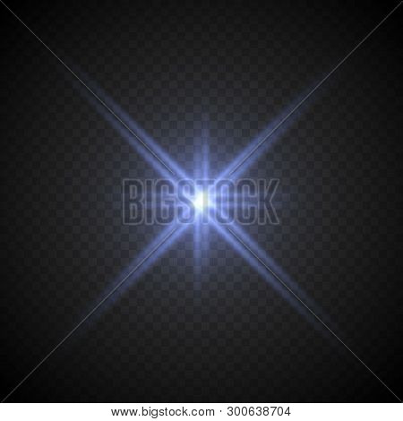 Lense Flare Light Effect On Transparent Background