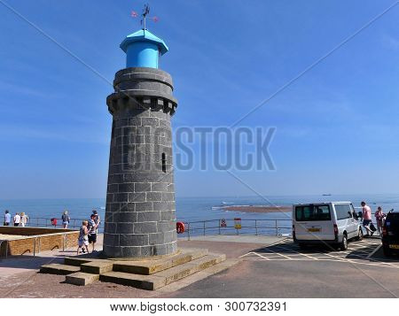 Teignmouth, Uk - 27 April 2019: Landmarks Along The Teignmouth Coastline In Devon, England.