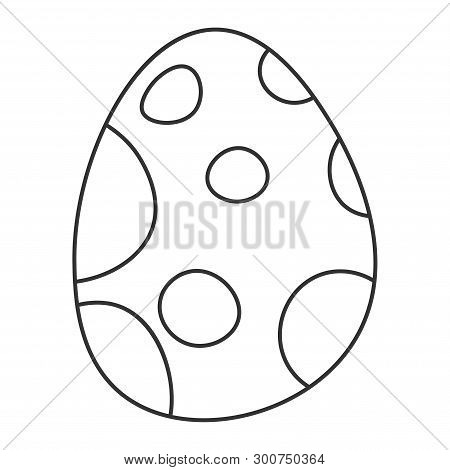 Contour Of Dinosaurus Egg, Which Can Be Used As A Coloring. Isolated On White Background. Vector Ill