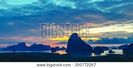 Phang Nga Bay From Sametnangshe View Point ,phangnga Thailand