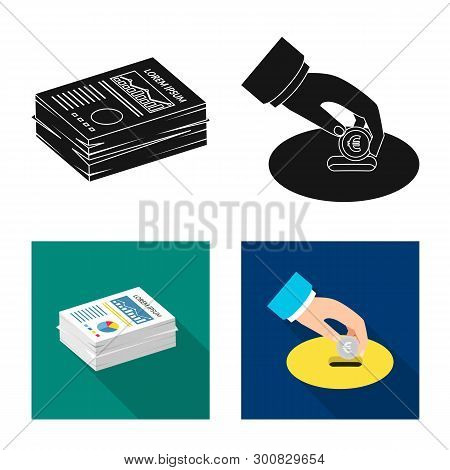 Vector Design Of Bank And Money Logo. Set Of Bank And Bill Vector Icon For Stock.
