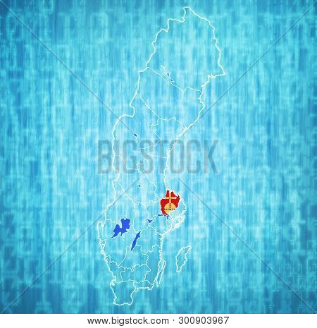 Uppsala On Map Of Swedish Counties