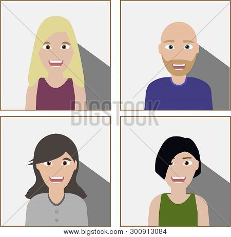 Set Of Diverse Business People Isolated On White Background. Different Nationalities And Dress Style