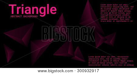 Triangle Background. Abstract Composition Of Triangular Pyramids. Creative Geometric Background.  3d
