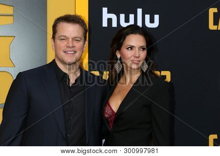 LOS ANGELES - MAY 7:  Matt Damon, Luciana Barroso at the 