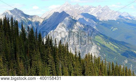 Incredible Mountain Scenery In The Canadian Rocky Mountains In Canada
