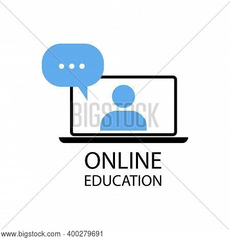Webinar Online Conference. Digital Learning. Virtual Work Meeting. Laptop Screen. Stock Image.