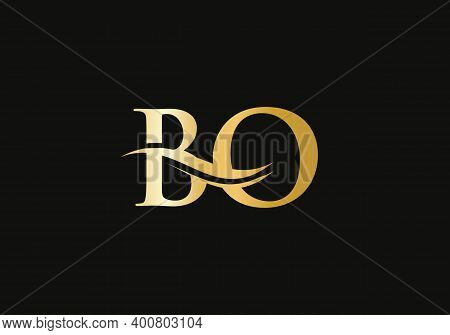Initial Bo Letter Logo With Creative Modern Business Typography Vector Template. Creative Abstract L