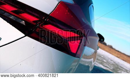 A Close Up Of A Car. High Quality Photo