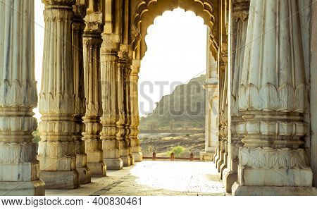 Jodhpur, India - April 06, 2019 - Jaswant Thada Cenotaph Located In Jodhpur Built By Maharaja Sardar