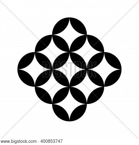 Japan Style Round Element Kokonotsu Shippou Symbol