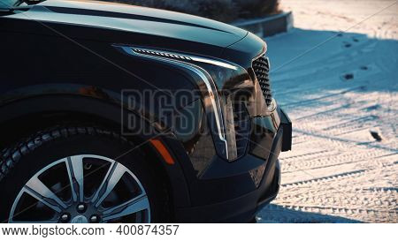 A Close Up Of A Car. High Quality Photo