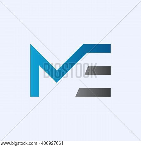 Initial Me Letter Logo Vector Template. Abstract Letter Me Logo Design. Minimalist Linked Letter Tre