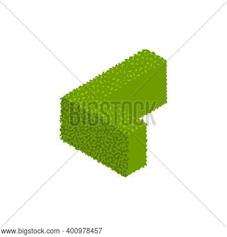 Landscape Design Isometric With Park Fence Hedgerow Vector Illustration