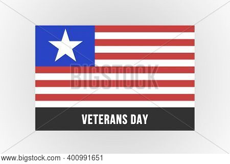 Thank You For Your Service Veterans. Veterans Day, Honoring All Who Served. American Flag On The Bac