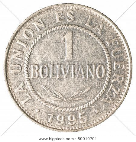 1 bolivian boliviano coin