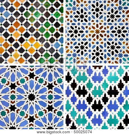 Ancient moorish ceramic tiles