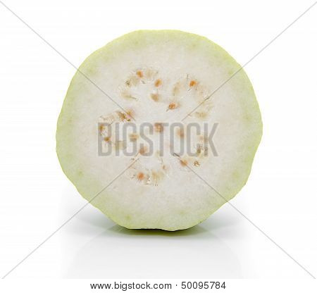 Guava (tropical Fruit) On White Background