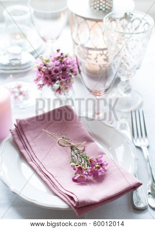 Festive Wedding Table Setting