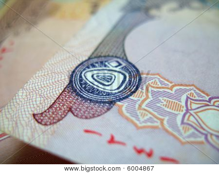 UAE pengeseddel Close-up