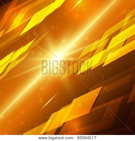 Abstract technology background with bright flare.