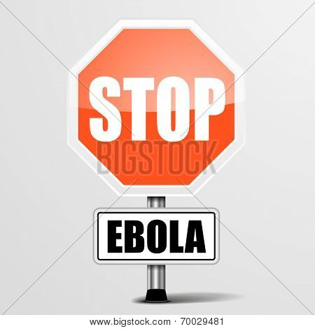 detailed illustration of a red stop ebola sign, eps10 vector