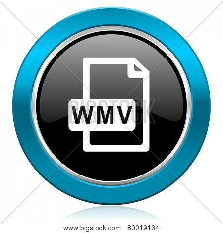 wmv file glossy icon  