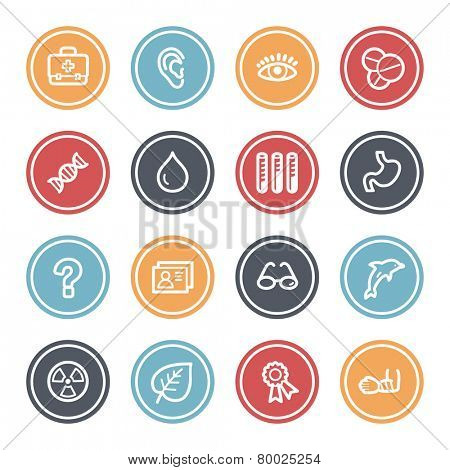 Medicine web icons set