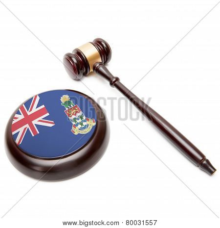 Judge Gavel And Soundboard With National Flag On It - Cayman Islands
