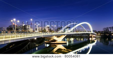 Lyon City And Rhone River