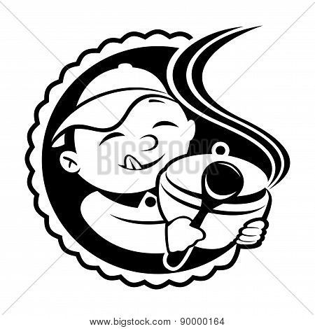Vector sign. Favorite food.
