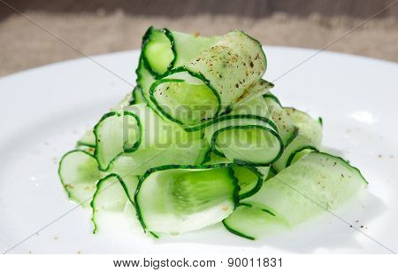 Cucumber salad with herbs