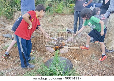 Lag Baomer Bonfires In Israel