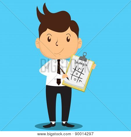 Office Man In Office, Write A Note