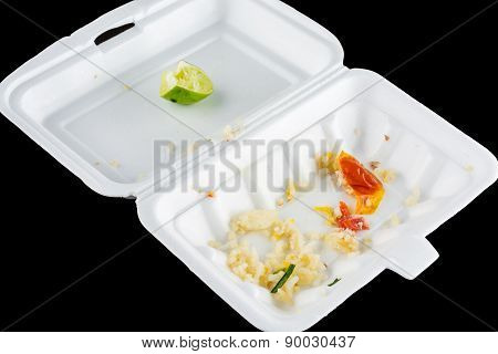 Food Waste In Foam Box