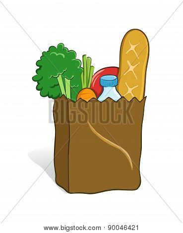 Grocery Bag Illustration