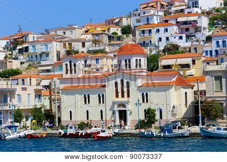 View Of The Beautiful Greek Island, Hydra. Greece, Athens