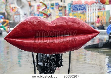 Stravinsky Fountain in Paris near the Arts Centre Pompidou