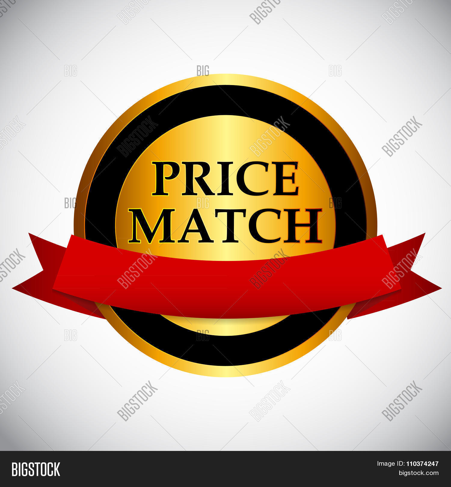 Price Match Label Vector & Photo (Free Trial) Bigstock