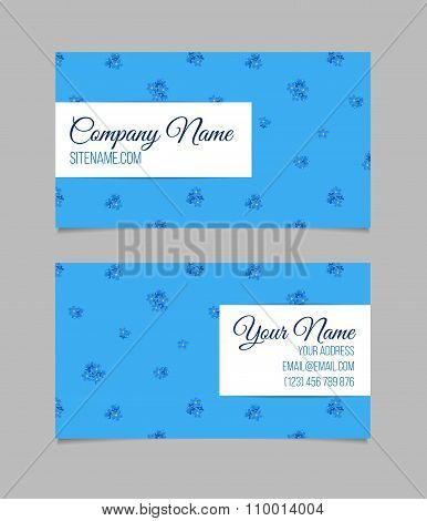 Floral business card template