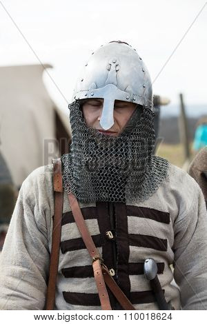 KRAKOW POLAND - APR 7 2015: Unidentified participants of Rekawka - Polish tradition celebrated in Krakow on Tuesday after Easter. Currently has the character of festival historical reconstruction