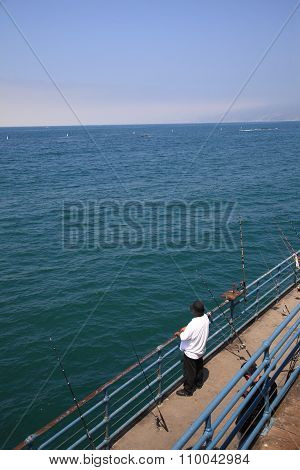 Fishing - Santa Monica Pier