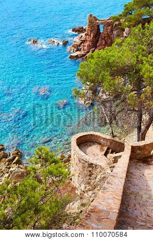Cami de Ronda track at Lloret de Mar of Costa Brava Catalonia Punta des Calafats