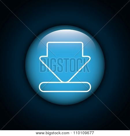 Internet download round icon