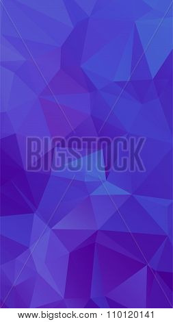 Shades Of Cobalt Blue Abstract Polygonal Geometric Background -- Low Poly.