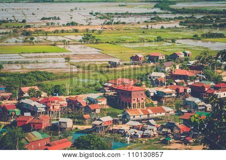 Floating village Phnom Krom, Siem Reap, Cambodia 