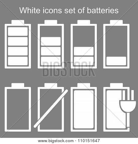 Batteries Icons Set