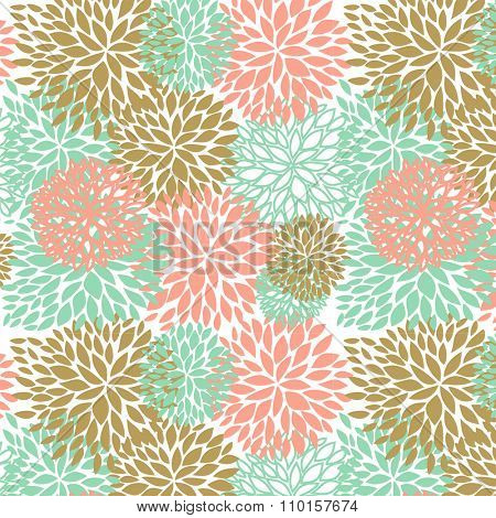 Floral seamless pattern in pastel colors. Seamless pattern can be used for wallpaper, pattern fills, web page background, textile, web and other design.
