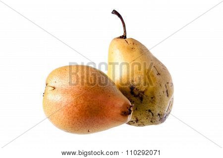 Ripe Pear Isolated On White Background