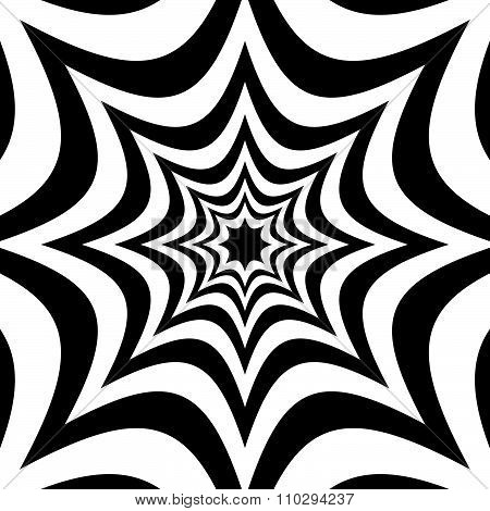 Spiky Shapes Background. Alternating Spreading Shapes. Vector.